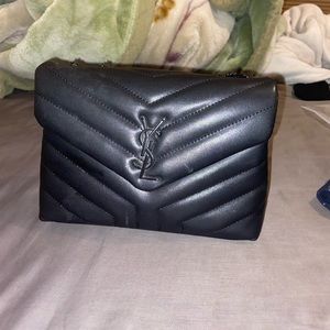 Black Saint Lauren bag with black chains